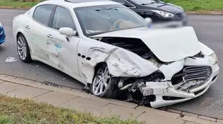 Pościg za maserati skończył się na Modlińskiej