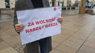 Protest w obronie Nawalnego w Warszawie