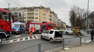 Zderzenie w alei Niepodległości 