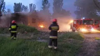 Pożar przy ul. Kiejstuta na Targówku