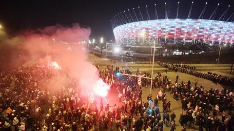 Kibice przeszli pod Narodowy. "Staruch": zakpiliśmy z nich