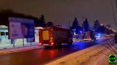 Pożar w myjni samochodowej we Włochach 