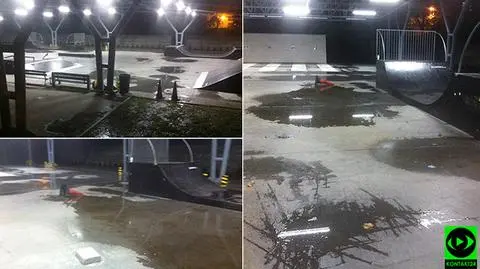 Skatepark na Żoliborzu: "Dach cieknie, przeszkody zniszczone"