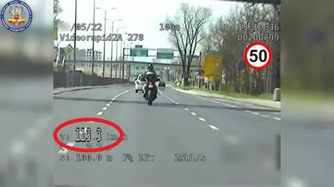 Pędził motocyklem 113 kilometrów na godzinę, o 63 za szybko