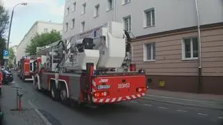 Pożar w bloku na Barskiej