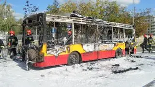 Autobus spłonął doszczętnie