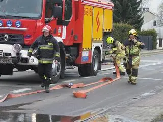 Pożar domu w Łomiankach 