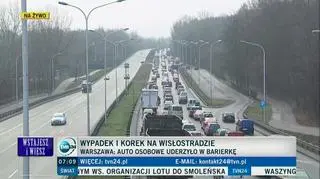 Utrudnienia na Wisłostradzie