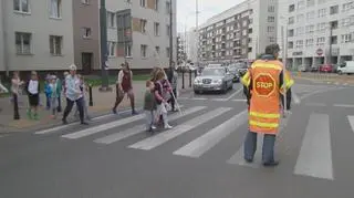 Dzieci protestowały na zebrze