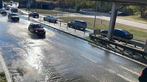 Awaria wodociągowa na Marywilskiej 