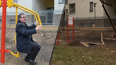Zdemontowali siłownie otwarte przed wyborami. "Trzeba wlać więcej betonu"