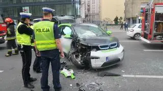 Kolizja przy Metrze Politechnika