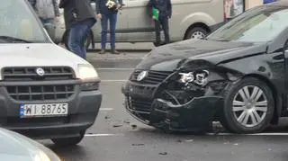 Zderzenie na skrzyżowaniu Belwederskiej i Chełmskiej