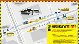 Zmiana lokalizacji przystanków przy Dw. Centralnym