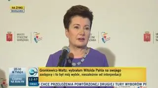 Prezydent Warszawy o powołaniu nowego zastępcy