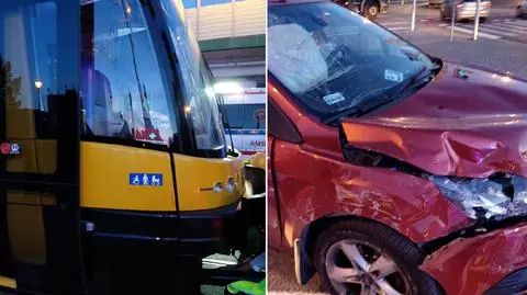 Tramwaj wykoleił się po zderzeniu z samochodem