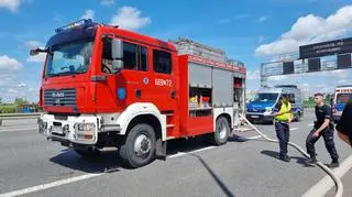 Pożar autobusu z dziećmi