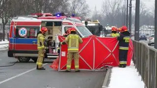 Pożar samochodu na Grochowskiej