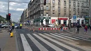 Sytuacja w al. Solidarności z godziny 16.00 fot. Lech Marcinczak/tvnwarszawa.pl