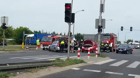 Zderzenie dwóch aut zakorkowało wylotówkę 