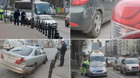 Policyjny pościg na Ochocie. Kilka aut uszkodzonych, trwa obława