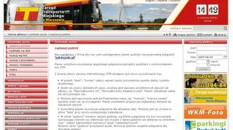 Awaria strony ZTM: Rozkładu jazdy nie sprawdzisz