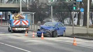 Wypadek na Wisłostradzie