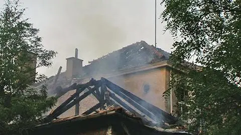 Pożar pustostanu na Bemowie