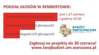 Podział głosów w Rembertowie 