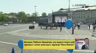 Początek marszu na pl. Bankowym