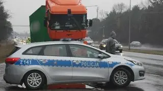 Pożar samochodu ciężarowego na Pułkowej