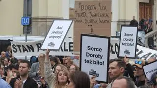 Protest w Warszawie po śmierci 33-letniej Doroty 