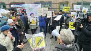 Protest w sprawie budowy linii tramwajowej