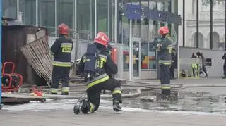 Akcja strażaków przy PKP Powiśle