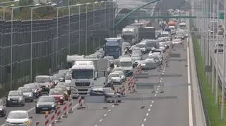 Korek na Trasie Toruńskiej 