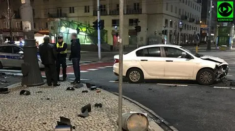 "Skosił" znak na Marszałkowskiej. Dostał 300 złotych mandatu