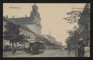 Ulica Leszno, pocztówka, 1906-12r.