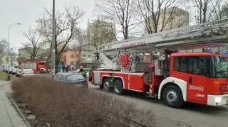 Pożar budynku przy Konduktorskiej 17