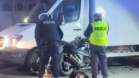 Wypadek z udziałem motocyklisty w Jankach 