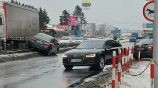 Zderzenie audi i hondy