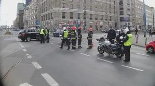 Zderzenie auta z motocyklem