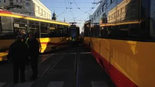 Zderzenie tramwajów przy kinie Femina