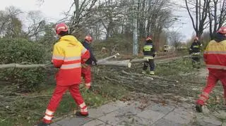 Na miejscu pracują strażacy 