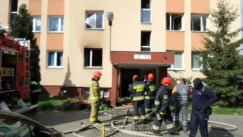 Pożar przy ulicy Poleskiej 