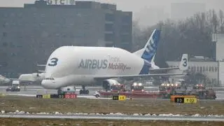 Airbus Beluga na lotnisku Chopina