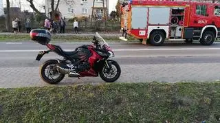 Motocyklista potrącił pieszego