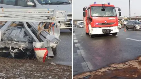 Od volkswagena odczepiła się przyczepa i uderzyła w inne auta