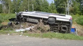 Poważny wypadek busa