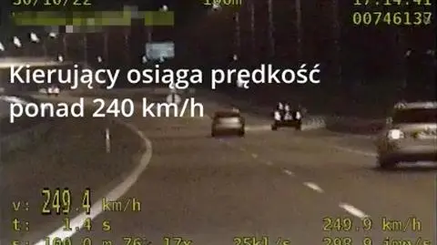 Kierowca jechał ponad 240 km/h