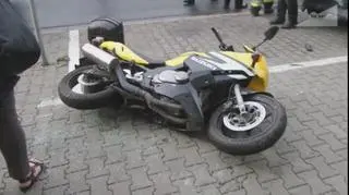 Wypadek z udziałem motocyklistki